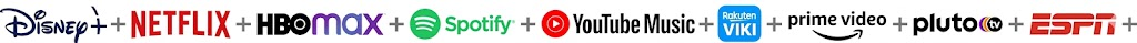 Disney, Pixar, Marvel, Star Wars, National Geographic, ESPN, Hulu